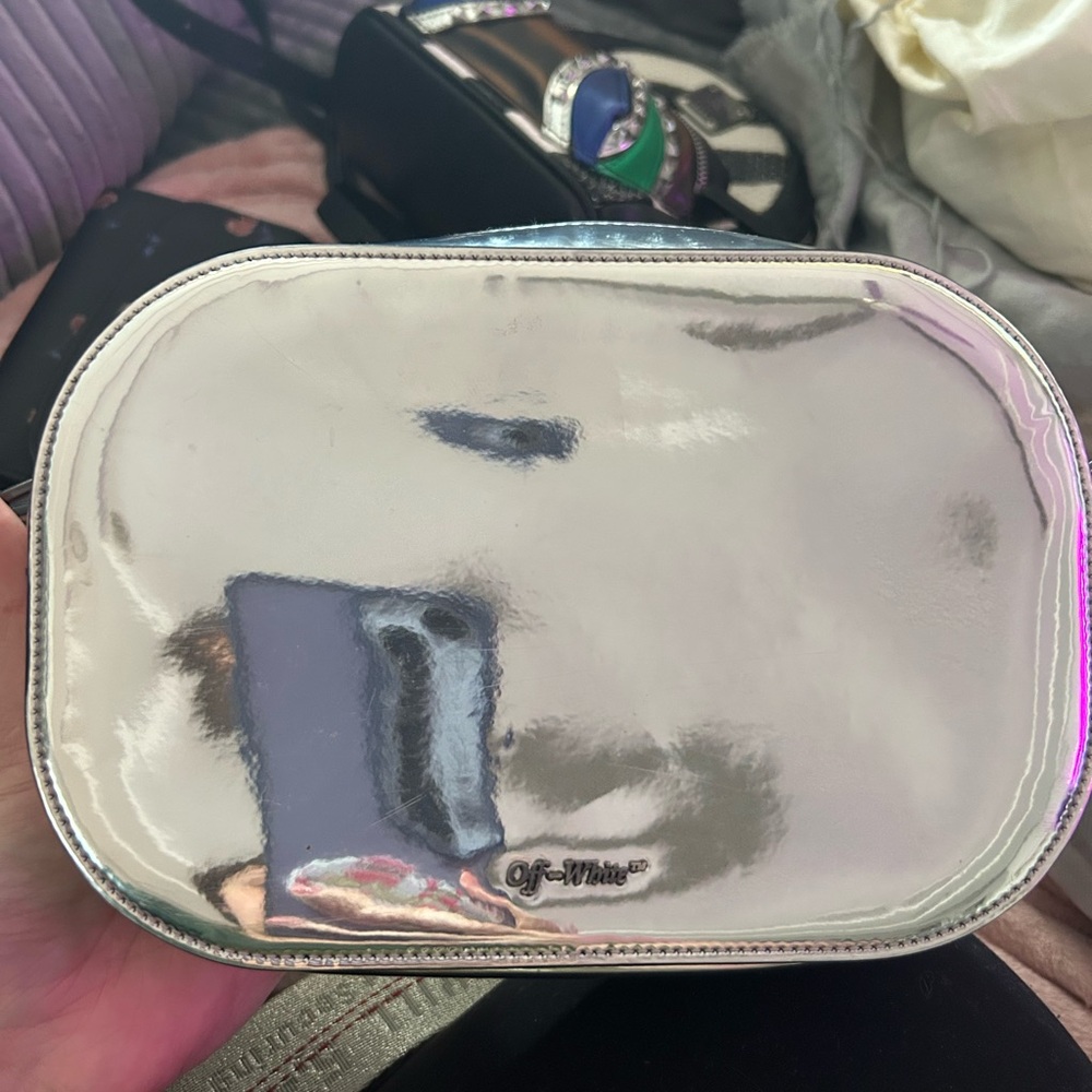 Silver Off-White Crossbody/Belt Bag